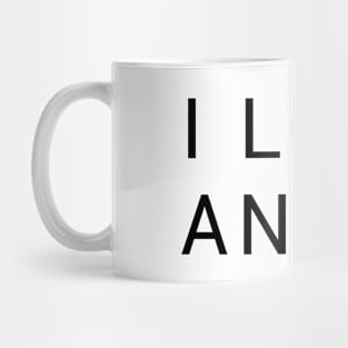 I love anime | Simple Black Text Mug